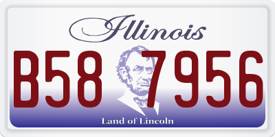 IL license plate B587956