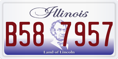 IL license plate B587957