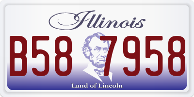 IL license plate B587958