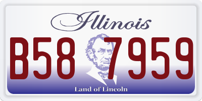 IL license plate B587959