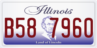 IL license plate B587960