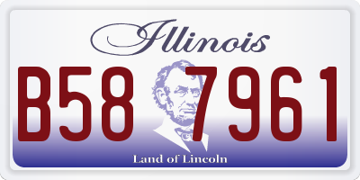IL license plate B587961
