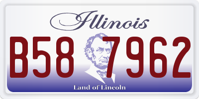 IL license plate B587962