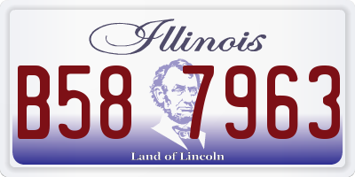 IL license plate B587963