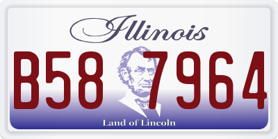 IL license plate B587964