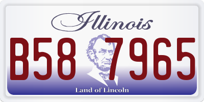 IL license plate B587965