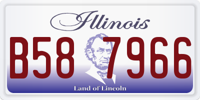 IL license plate B587966