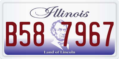 IL license plate B587967