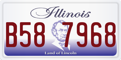 IL license plate B587968
