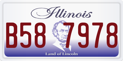IL license plate B587978