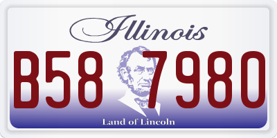 IL license plate B587980