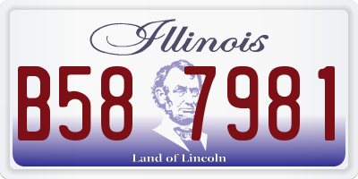 IL license plate B587981