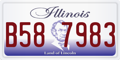 IL license plate B587983