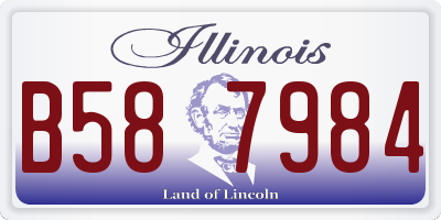IL license plate B587984