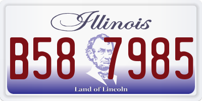 IL license plate B587985