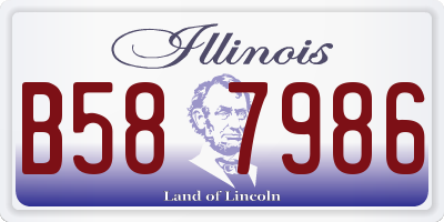 IL license plate B587986