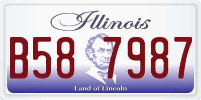 IL license plate B587987