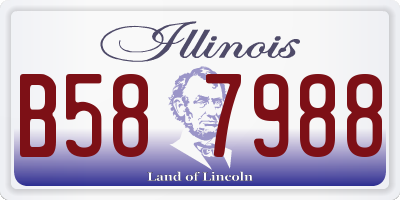 IL license plate B587988