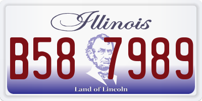IL license plate B587989