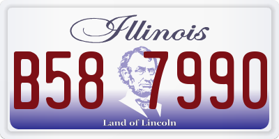 IL license plate B587990