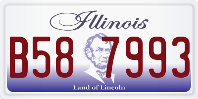 IL license plate B587993