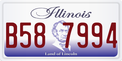 IL license plate B587994