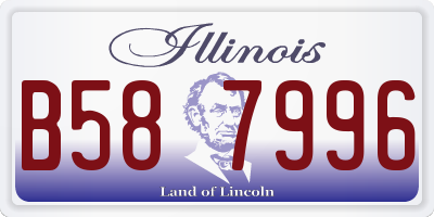 IL license plate B587996