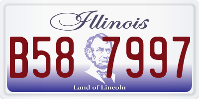 IL license plate B587997
