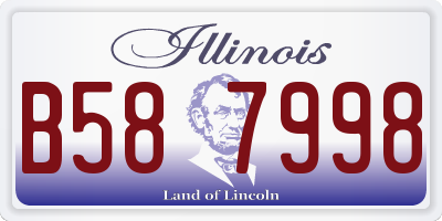 IL license plate B587998