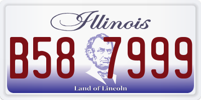 IL license plate B587999