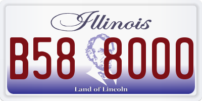 IL license plate B588000