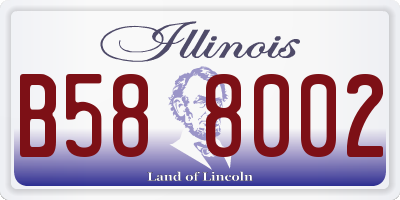 IL license plate B588002