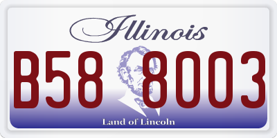 IL license plate B588003
