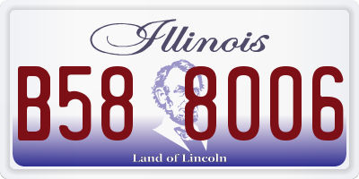 IL license plate B588006