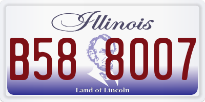 IL license plate B588007