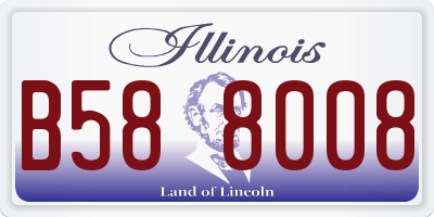 IL license plate B588008