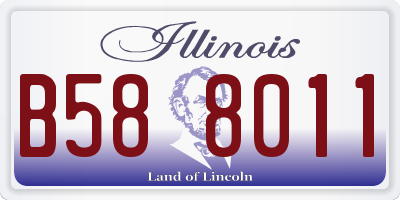 IL license plate B588011