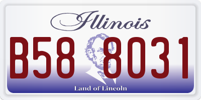 IL license plate B588031