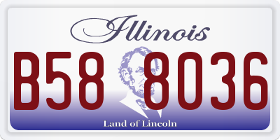 IL license plate B588036