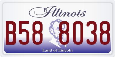 IL license plate B588038