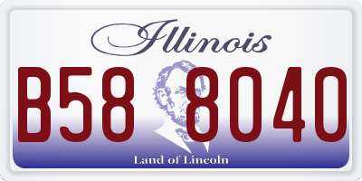 IL license plate B588040