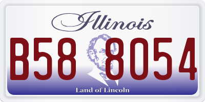IL license plate B588054