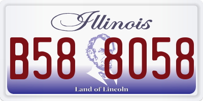 IL license plate B588058
