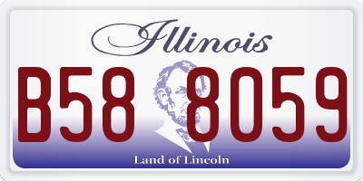 IL license plate B588059