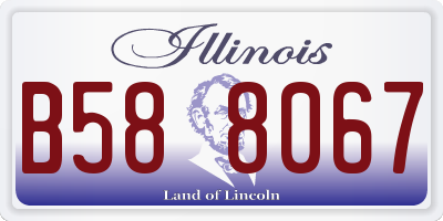 IL license plate B588067