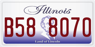 IL license plate B588070