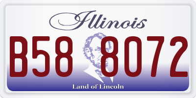 IL license plate B588072