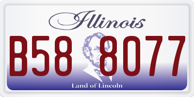 IL license plate B588077