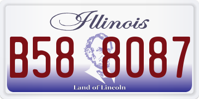 IL license plate B588087