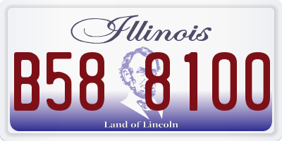 IL license plate B588100